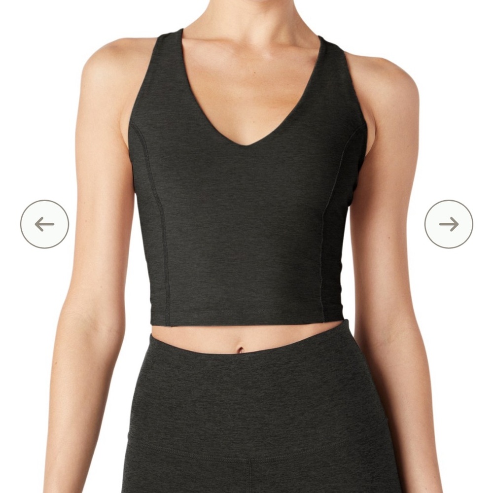 Beyond Yoga Spacedye Always On Cropped Tank Top- black